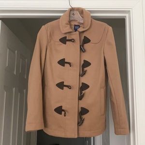 Women’s GAP Beige Wool Peacoat Jacket Size XS